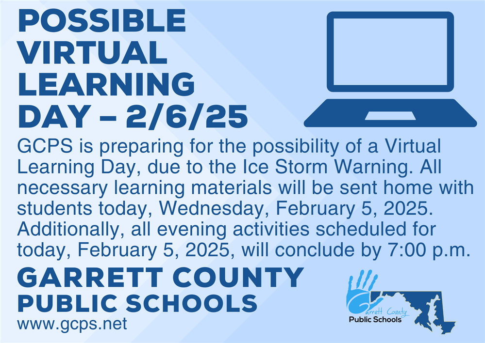 Infographic highlighting a possible virtual learning day as detailed in the story.